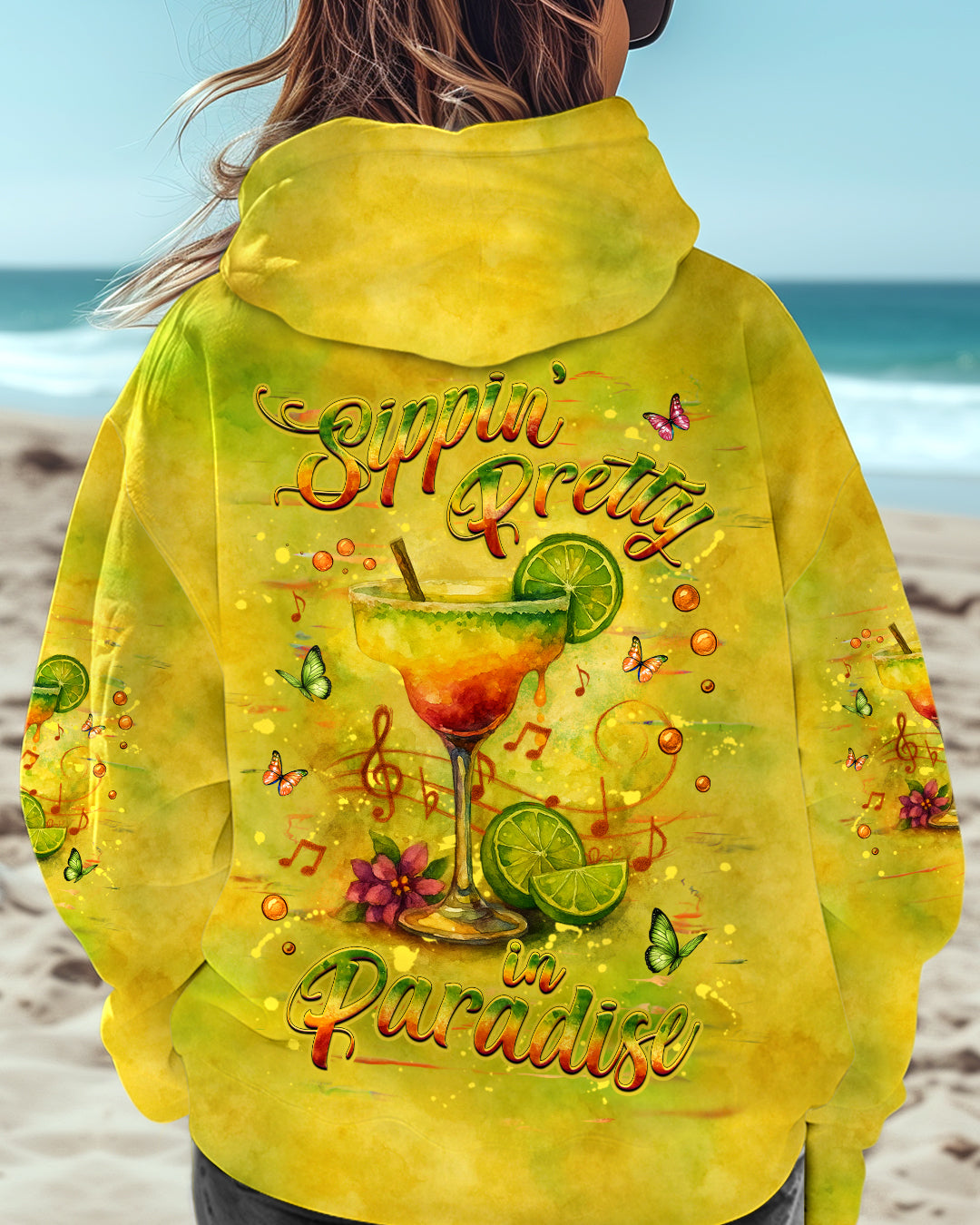 BLISSCORNERS SIPPIN’ PRETTY IN PARADISE ALL OVER PRINT
