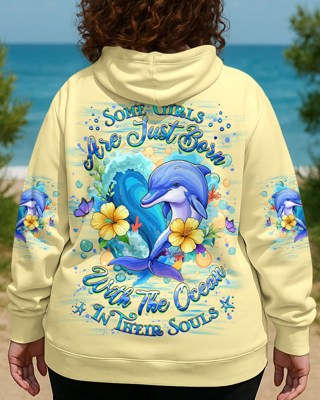 BLISSCORNERS SOME GIRLS ARE JUST BORN DOLPHIN ALL OVER PRINT