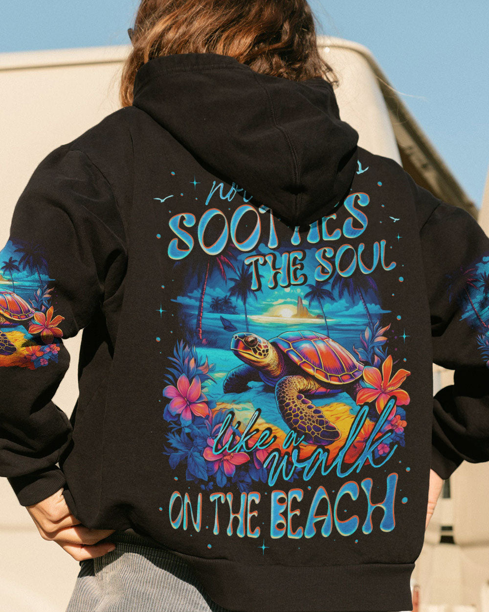 BLISSCORNERS WALK ON THE BEACH TURTLE ALL OVER PRINT