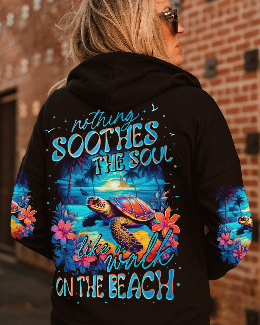 BLISSCORNERS WALK ON THE BEACH TURTLE ALL OVER PRINT