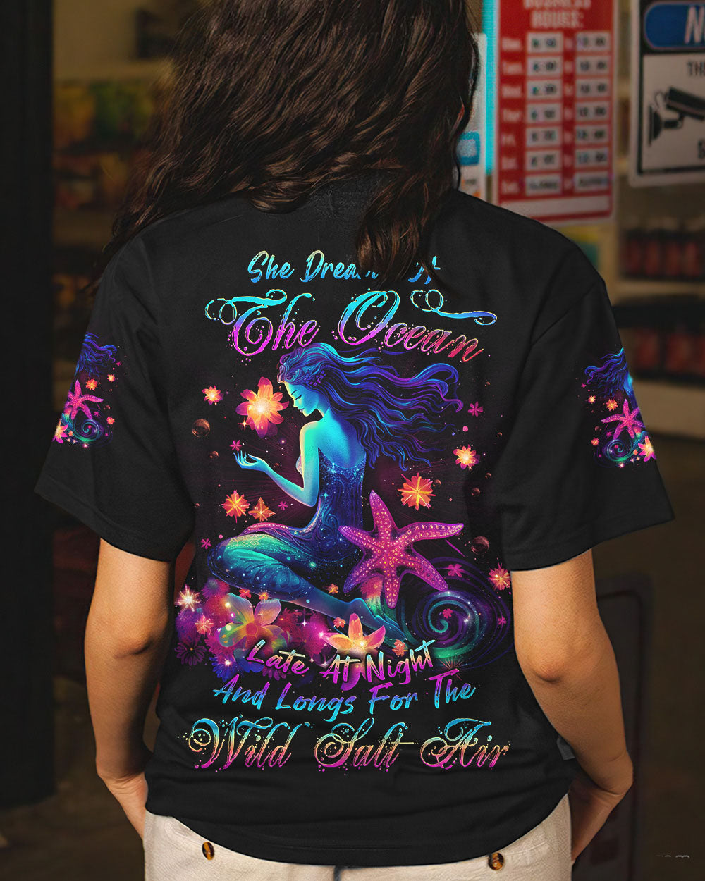 BLISSCORNERS SHE DREAMS OF THE OCEAN MERMAID ALL OVER PRINT