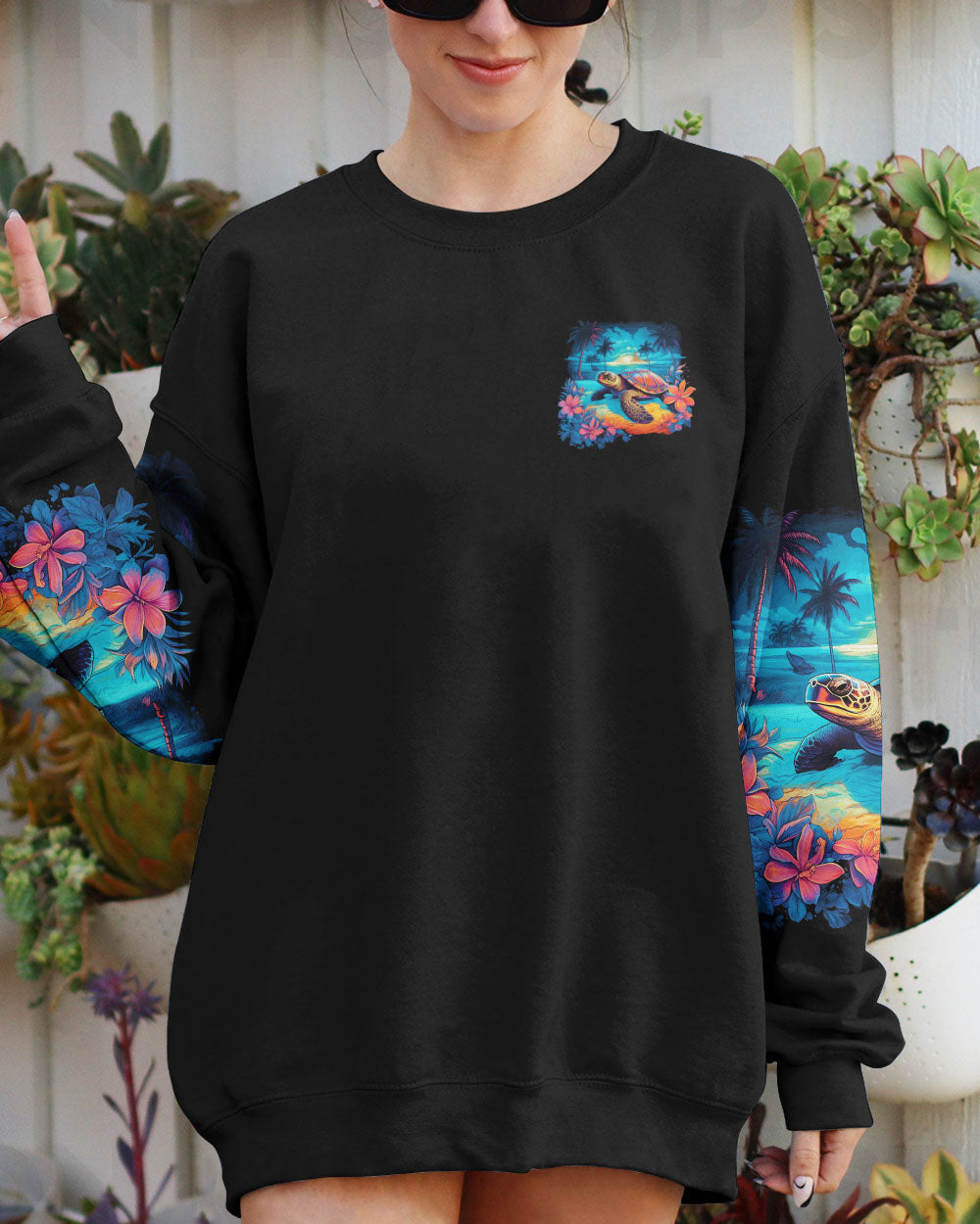 BLISSCORNERS WALK ON THE BEACH TURTLE ALL OVER PRINT