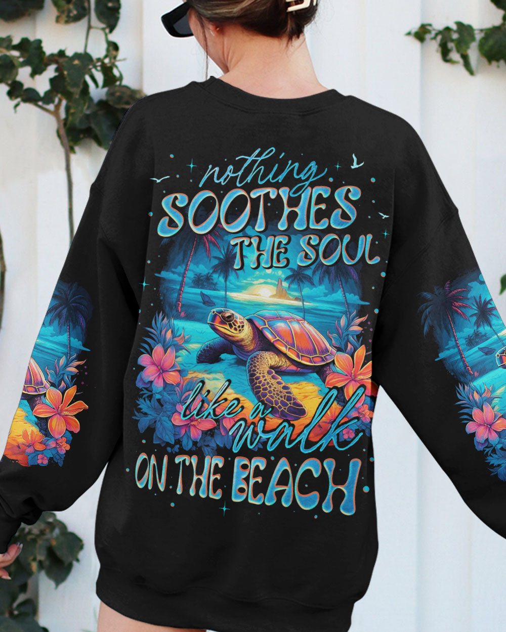 BLISSCORNERS WALK ON THE BEACH TURTLE ALL OVER PRINT