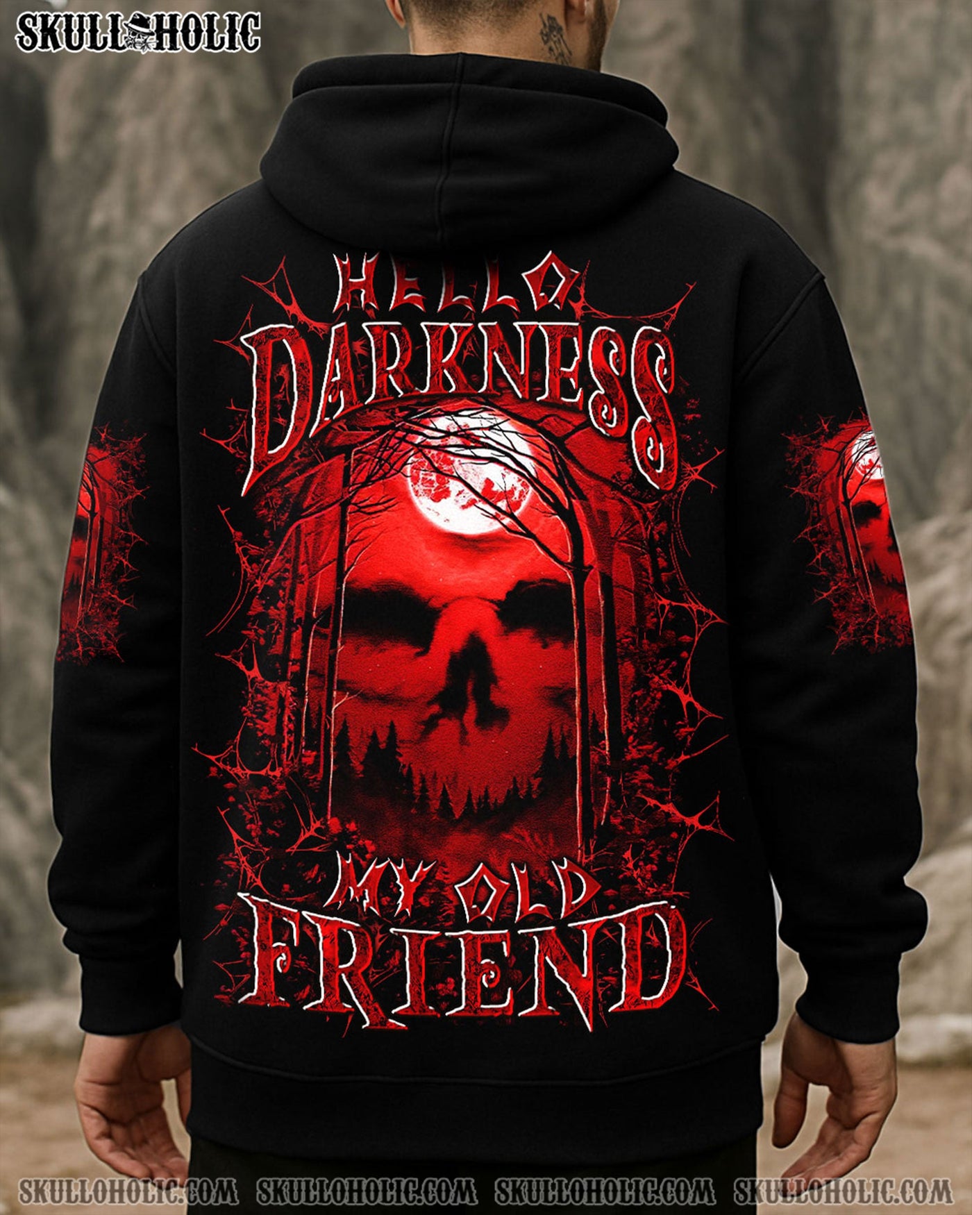 BLISSCORNERS HELLO DARKNESS MY OLD FRIEND HALLOWEEN ALL OVER PRINT