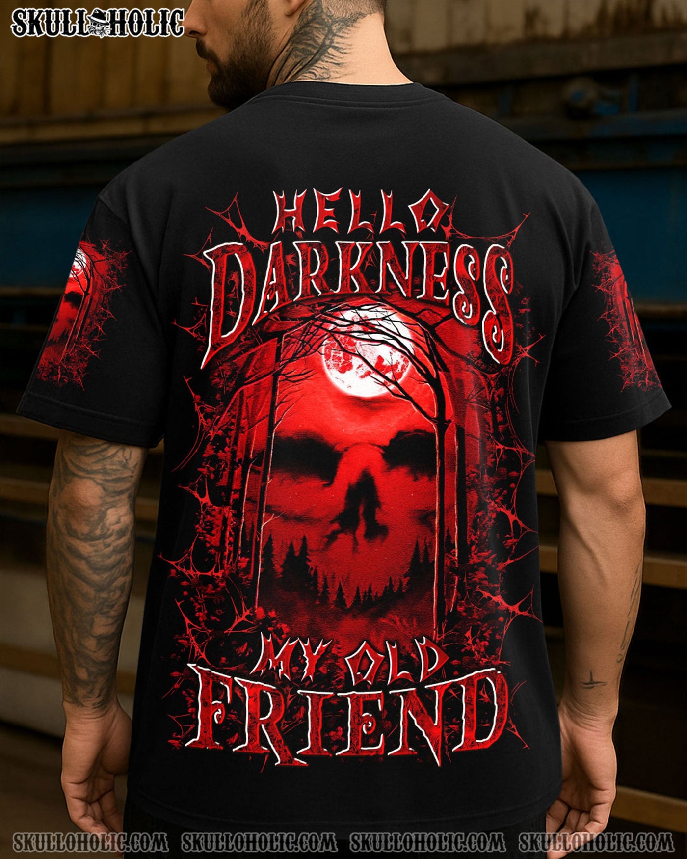 BLISSCORNERS HELLO DARKNESS MY OLD FRIEND HALLOWEEN ALL OVER PRINT