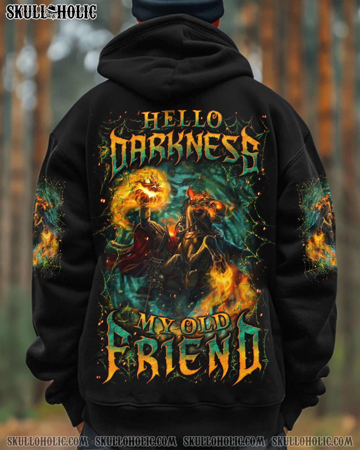 BLISSCORNERS HELLO DARKNESS MY OLD FRIEND HALLOWEEN ALL OVER PRINT