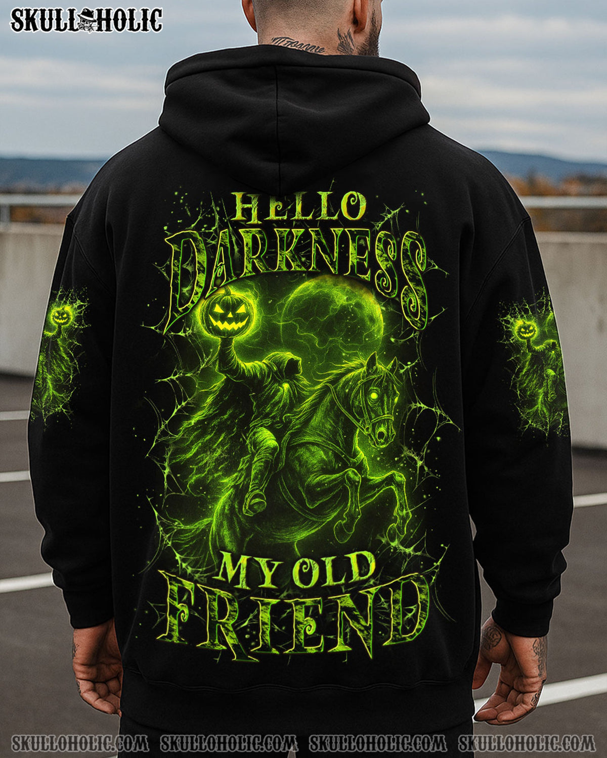 BLISSCORNERS HELLO DARKNESS MY OLD FRIEND HALLOWEEN ALL OVER PRINT