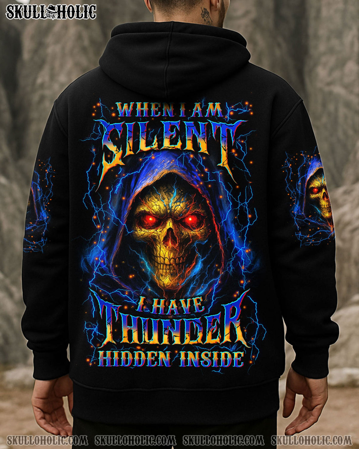 BLISSCORNERS WHEN I AM SILENT I HAVE THUNDER HIDDEN INSIDE ALL OVER PRINT