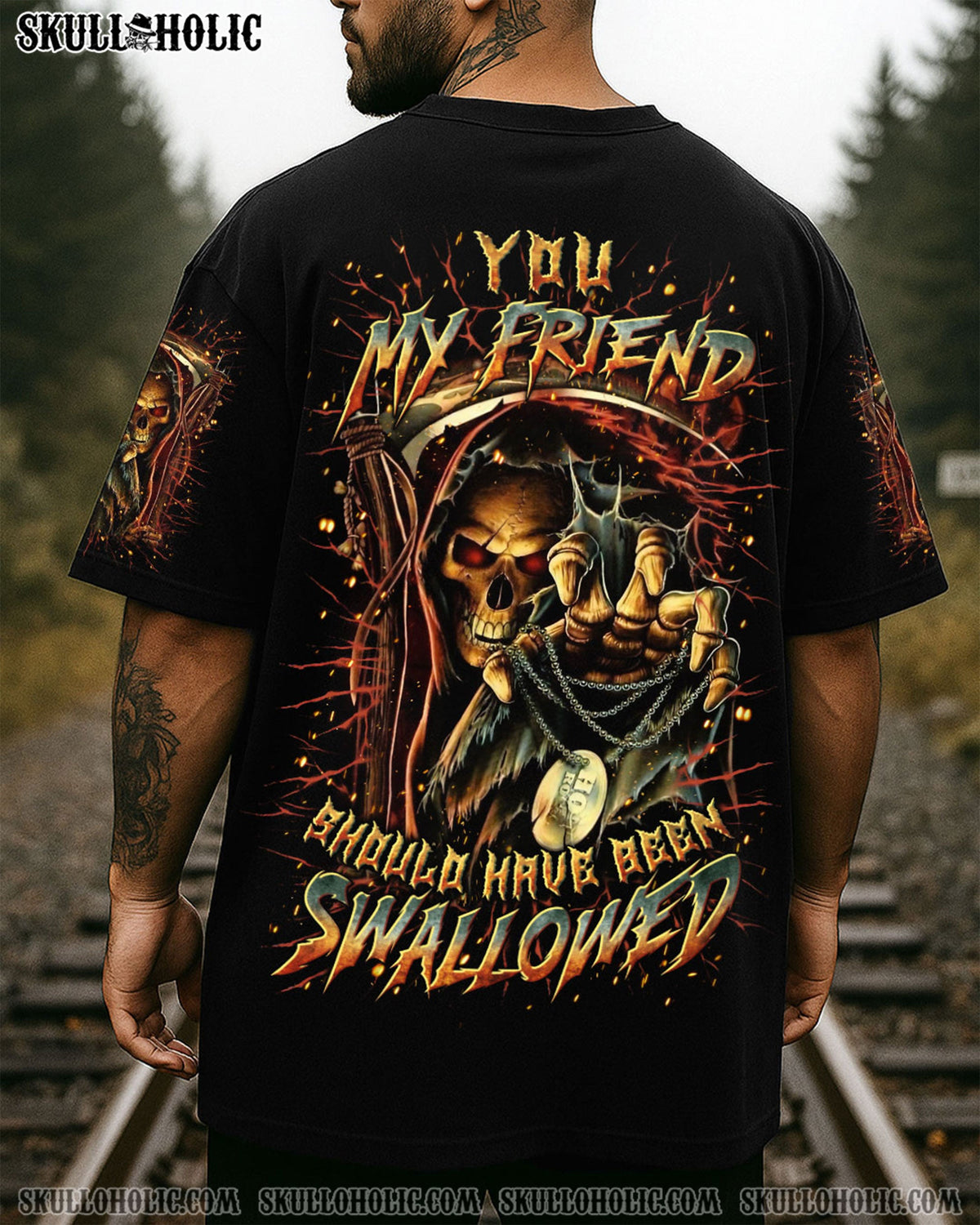 BLISSCORNERS YOU MY FRIEND SHOULD HAVE BEEN SWALLOWED ALL OVER PRINT