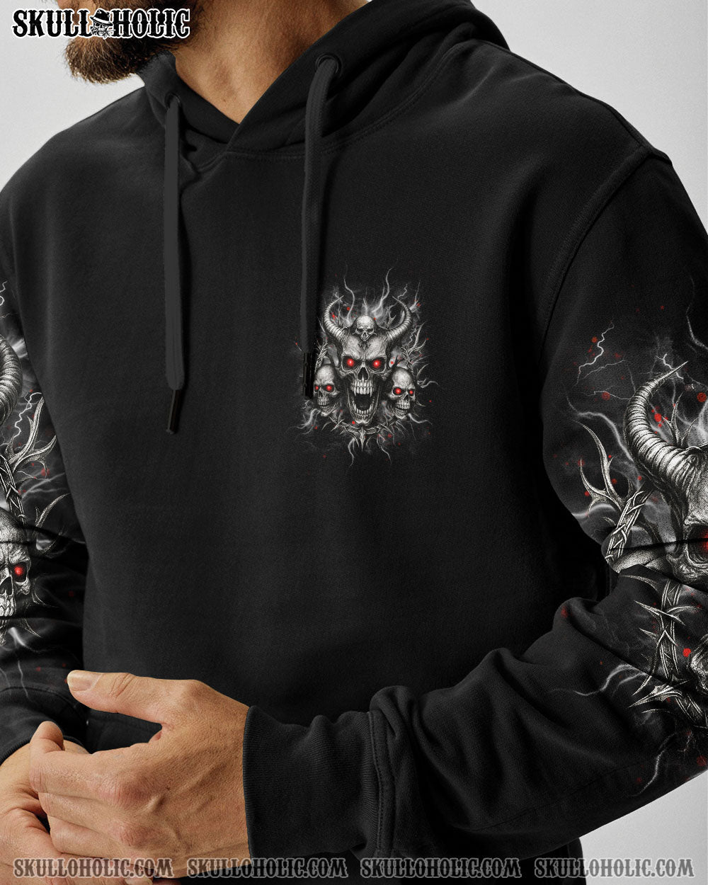 BLISSCORNERS YOUR DEMONS HIDE UNDER YOUR BED SKULL ALL OVER PRINT