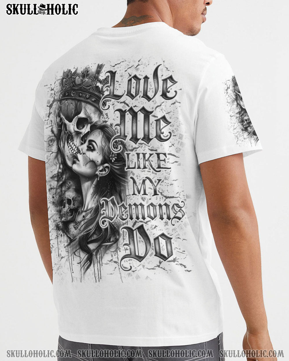 BLISSCORNERS LOVE ME LIKE MY DEMONS DO SKULL ALL OVER PRINT