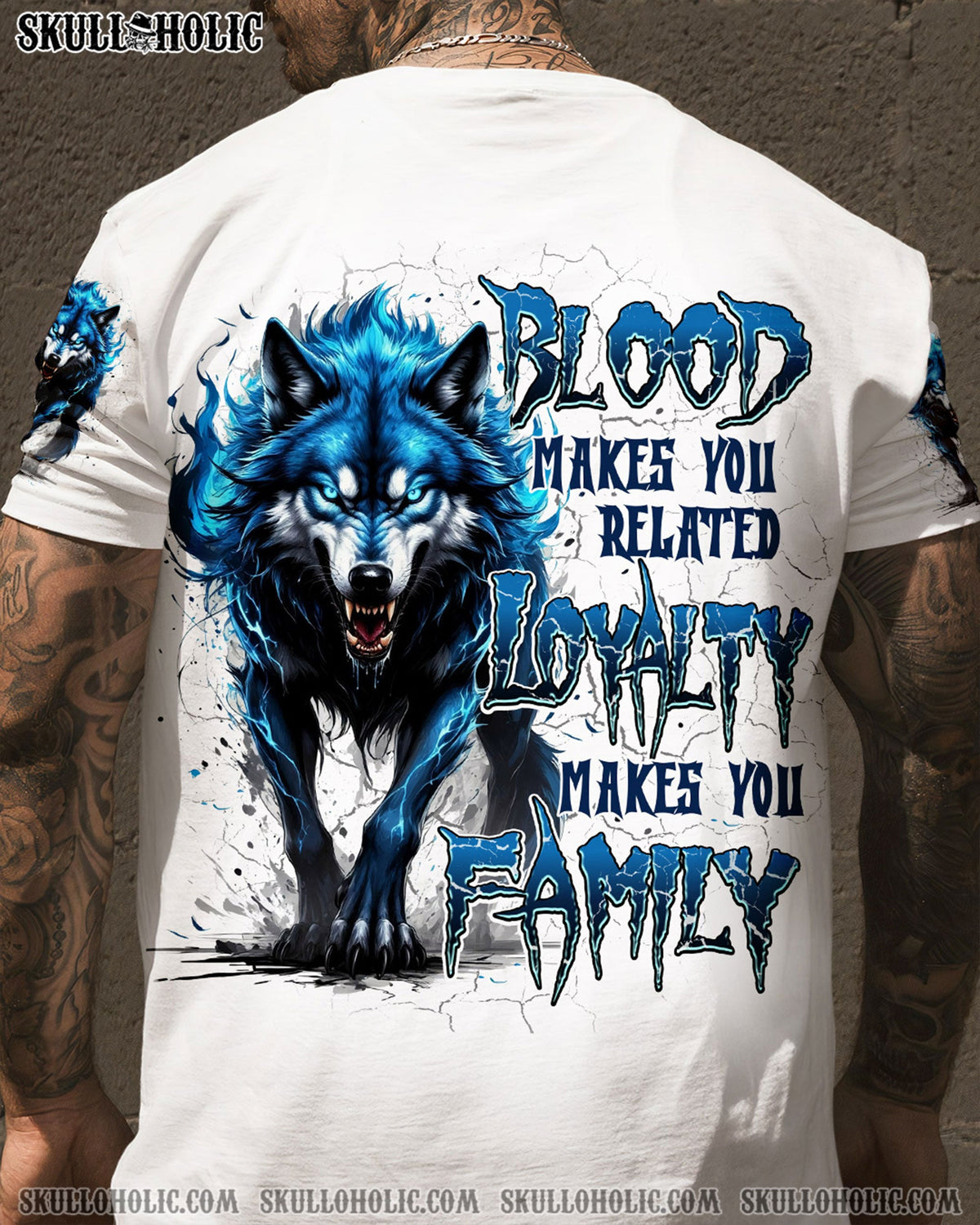 BLISSCORNERS LOYALTY MAKES YOU FAMILY WOLF ALL OVER PRINT