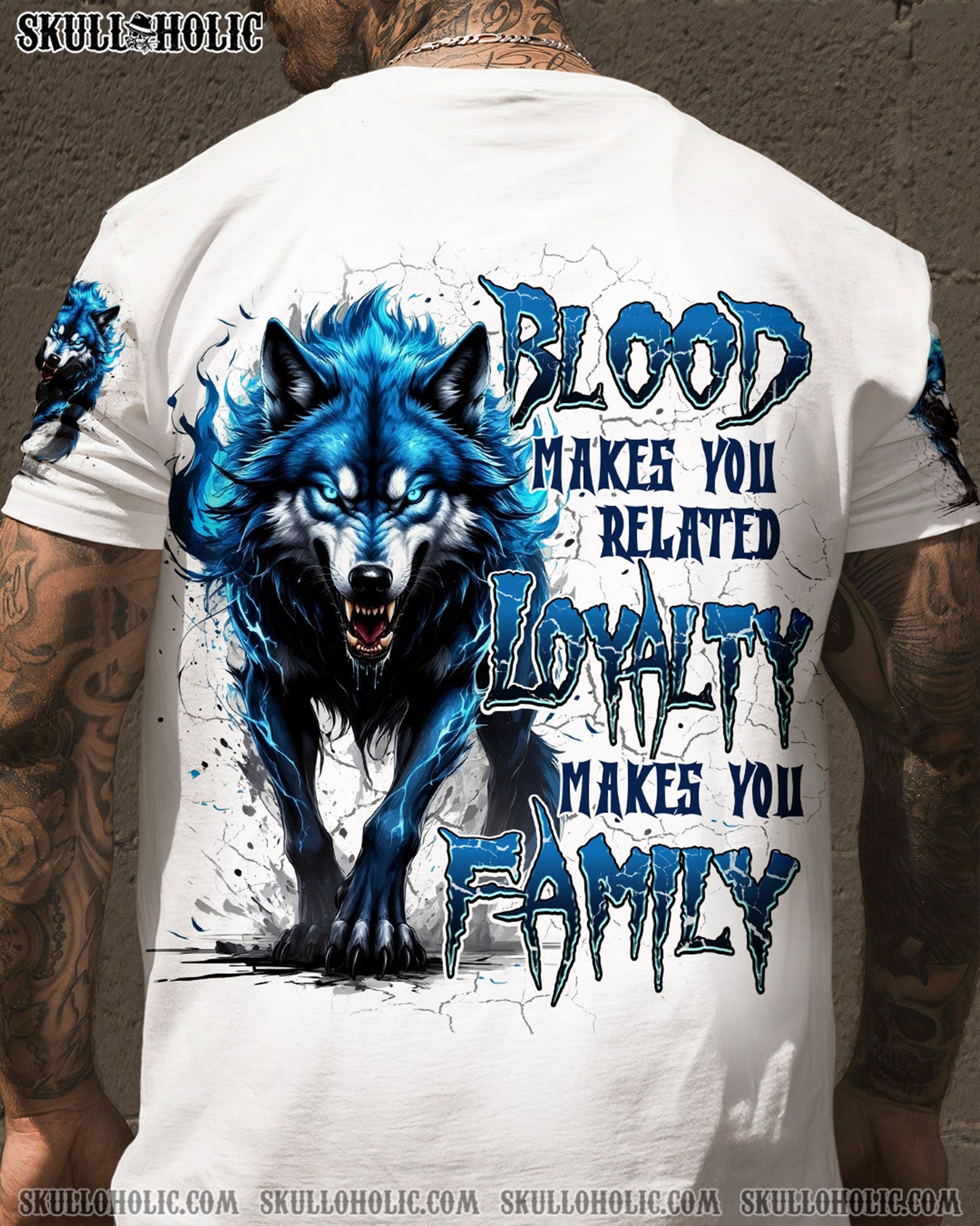 BLISSCORNERS LOYALTY MAKES YOU FAMILY WOLF ALL OVER PRINT