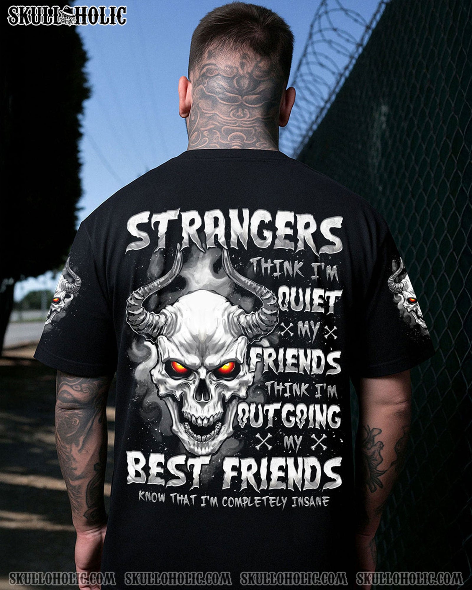 BLISSCORNERS STRANGERS THINK I'M QUIET ALL OVER PRINT