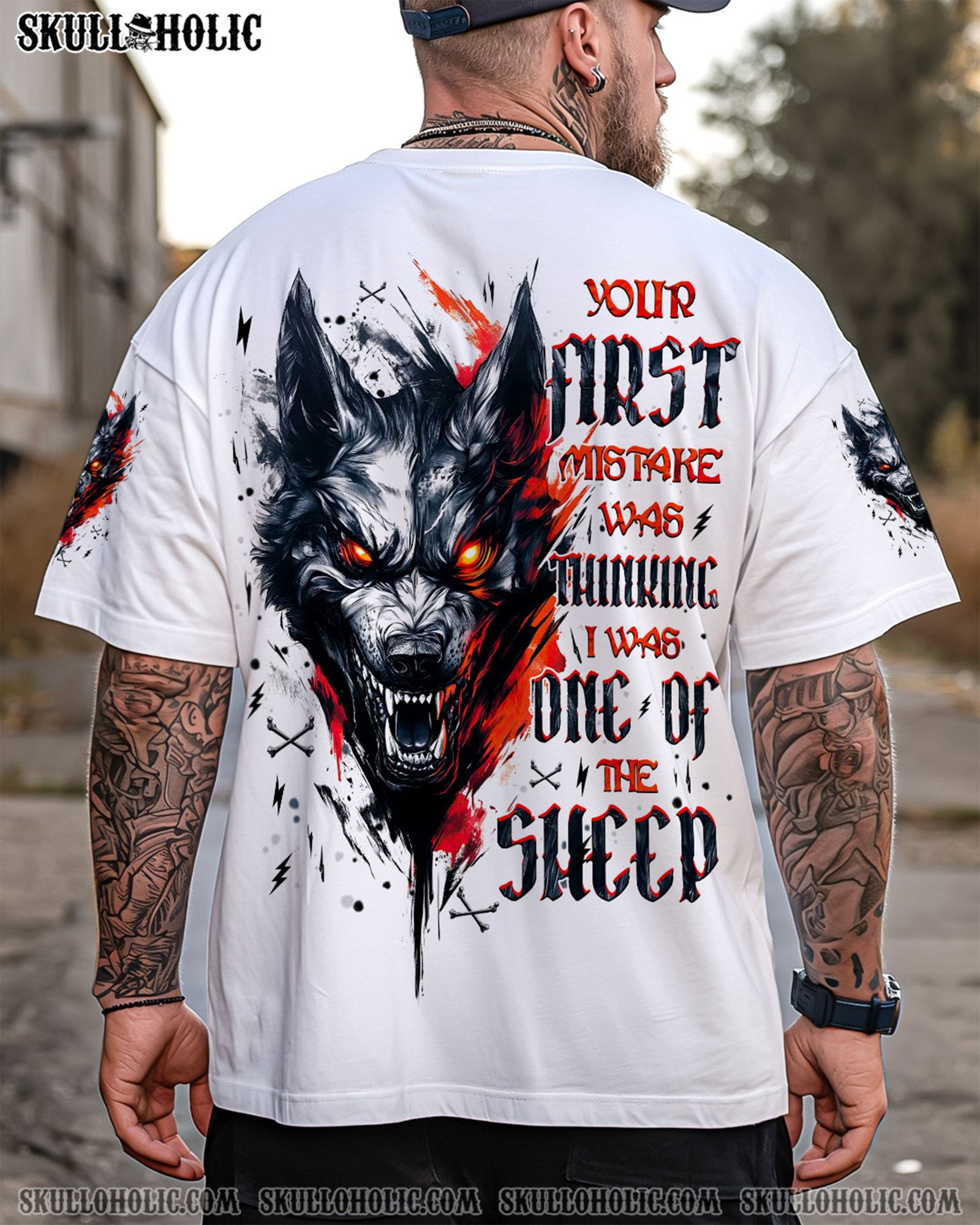 BLISSCORNERS YOUR FIRST MISTAKE SKULL WOLF ALL OVER PRINT