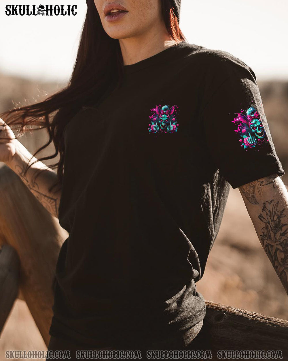 BLISSCORNERS IT'S GOING TO BE ONE OF THOSE DAYS MESSY BUN SKULL ALL OVER PRINT
