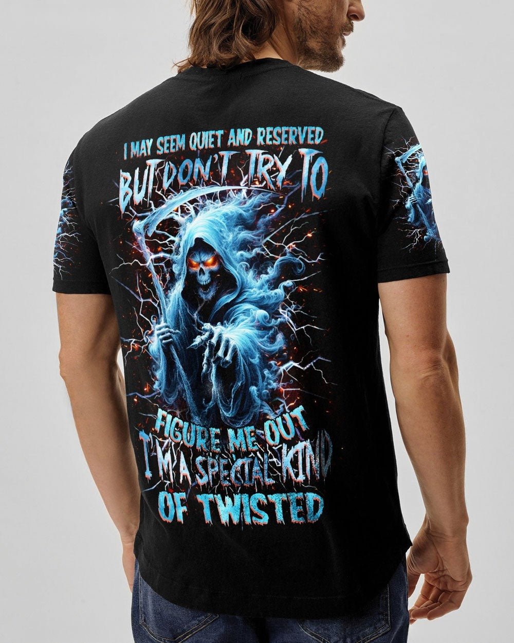 BLISSCORNERS I MAY SEEM QUIET AND RESERVED SKULL REAPER ALL OVER PRINT