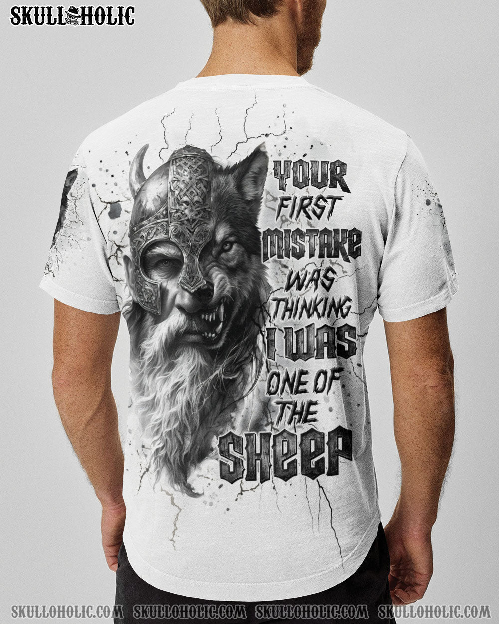 BLISSCORNERS YOUR FIRST MISTAKE WOLF SKULL VIKING ALL OVER PRINT