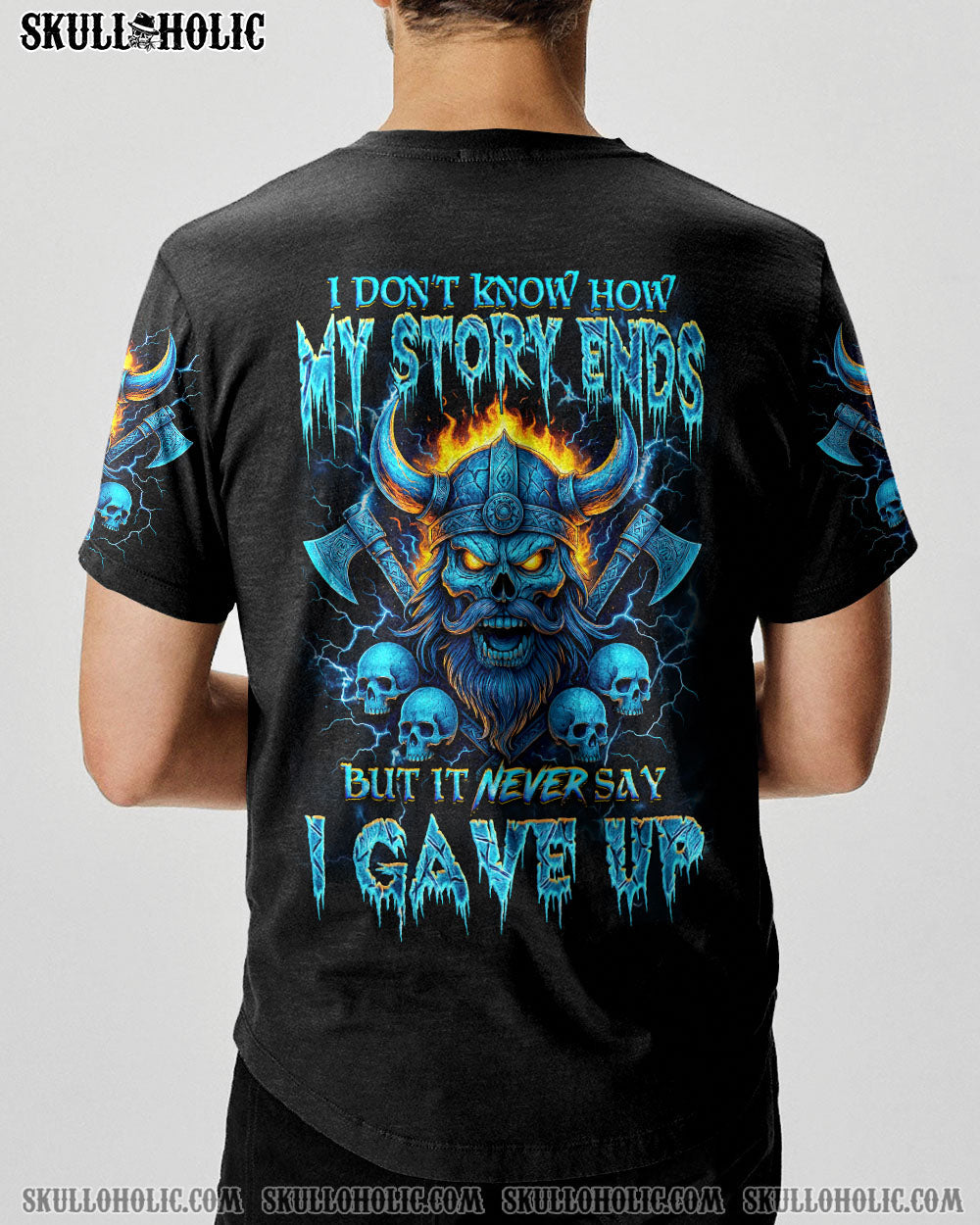 BLISSCORNERS I DON'T KNOW HOW MY STORY ENDS VIKING SKULL ALL OVER PRINT