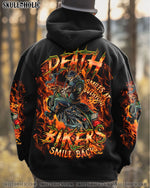 BLISSCORNERS BIKERS SMILE BACK SKULL BIKER ALL OVER PRINT