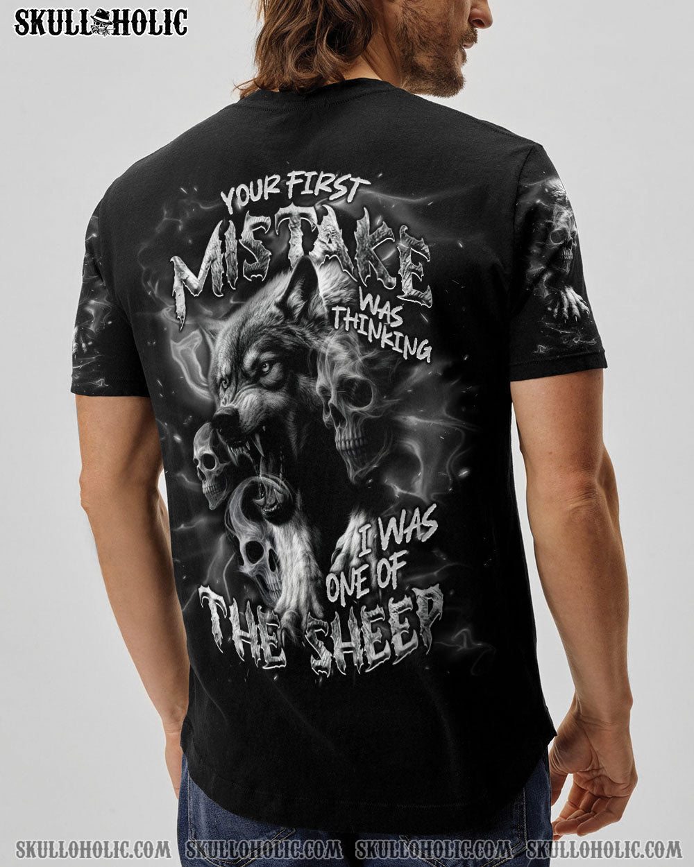 BLISSCORNERS YOUR FIRST MISTAKE WOLF SMOKE ALL OVER PRINT