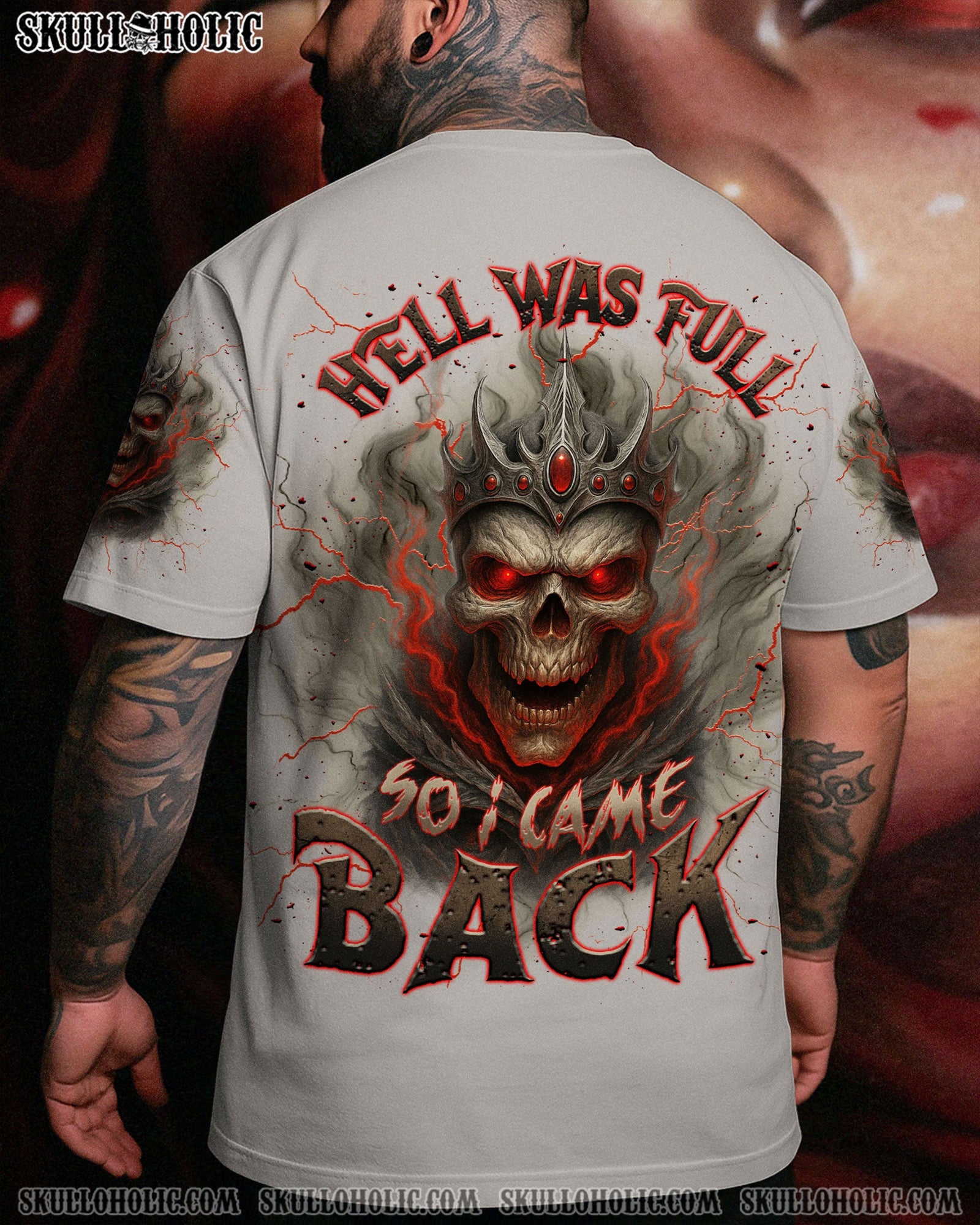 BLISSCORNERS HELL WAS FULL SO I CAME BACK SKULL KING ALL OVER PRINT