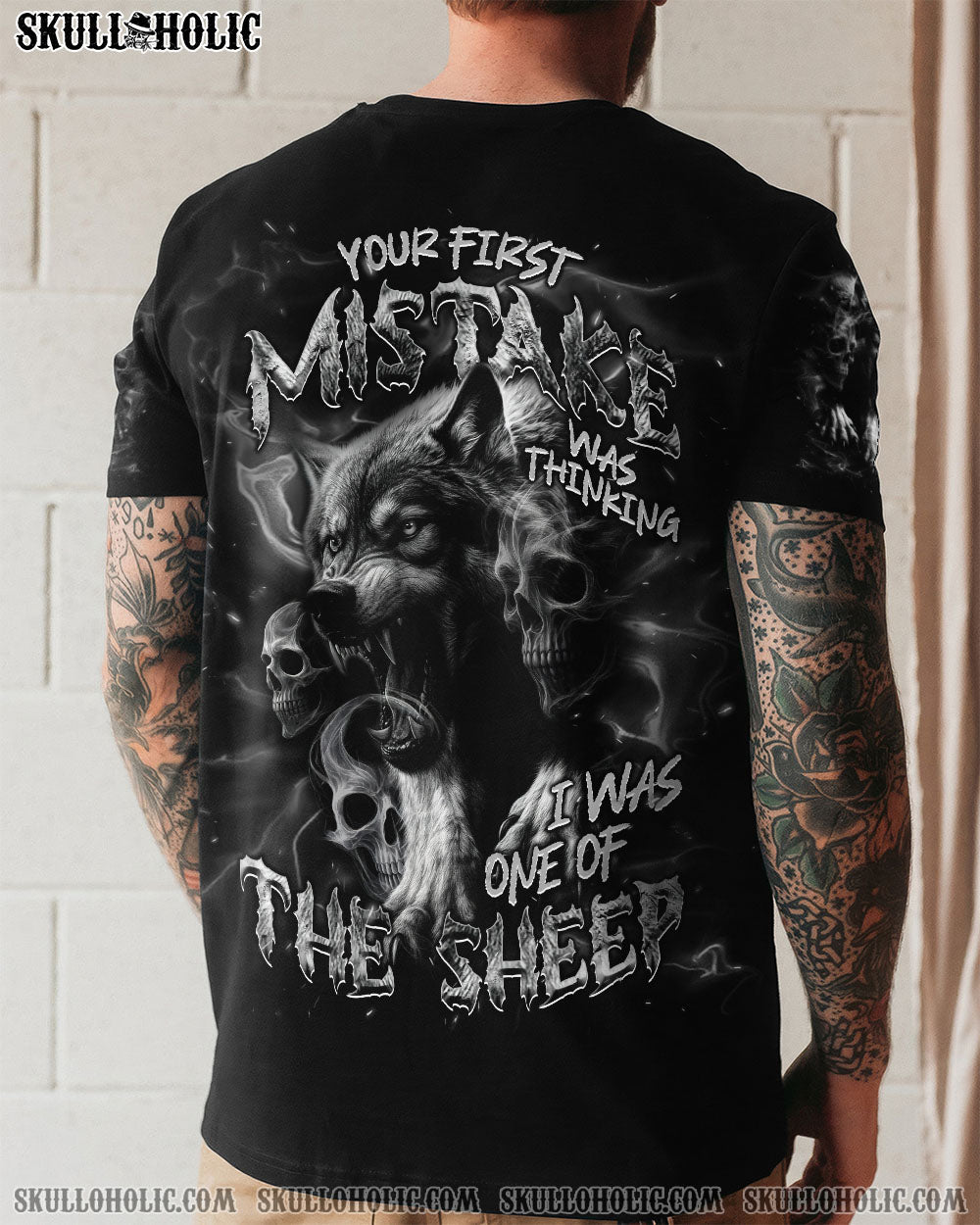 BLISSCORNERS YOUR FIRST MISTAKE WOLF SMOKE ALL OVER PRINT