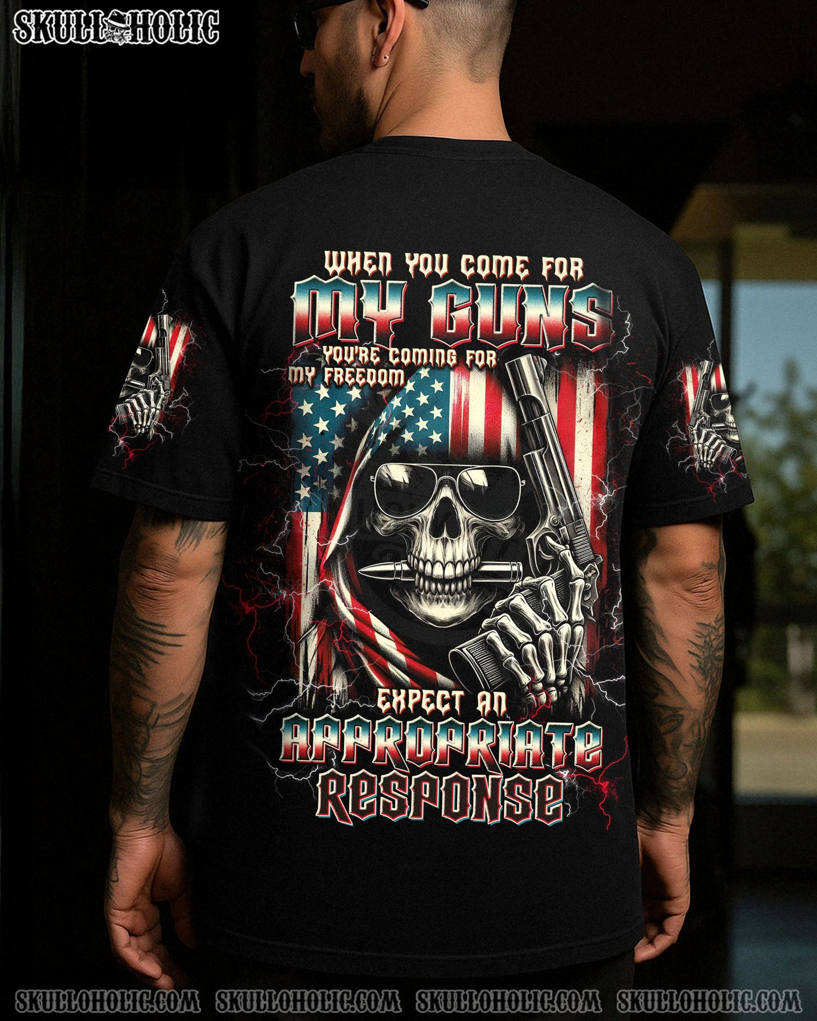 BLISSCORNERS WHEN YOU COME FOR MY G REAPER SKULL ALL OVER PRINT -  TLTW1505251