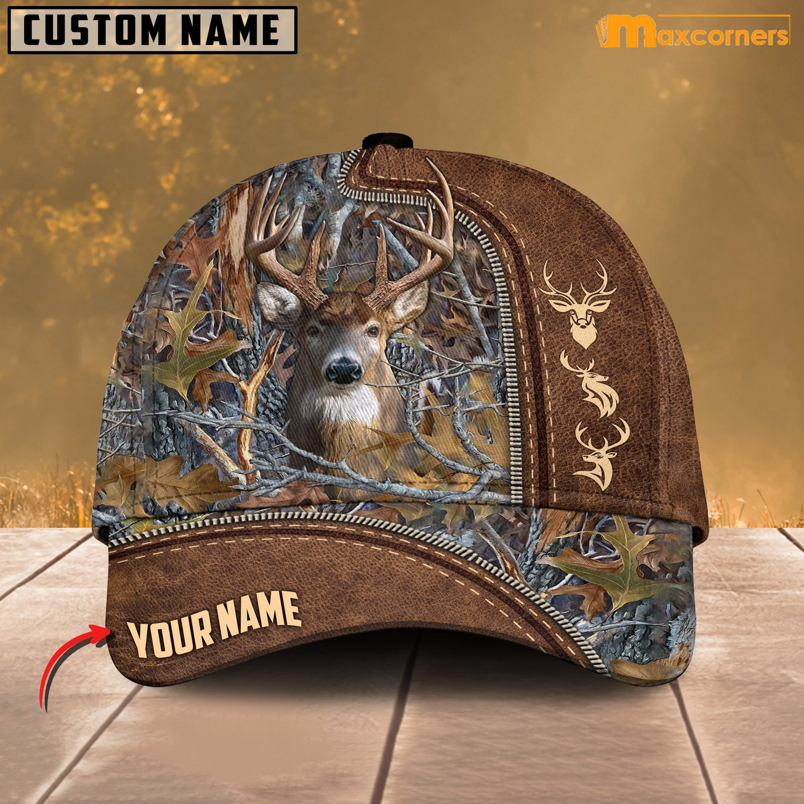 Blisscorners Deer Hunting Personalized Cap 3D Multicolored