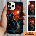 Blisscorners Bigfoot Fishing Night Forest Art 3D Phonecase