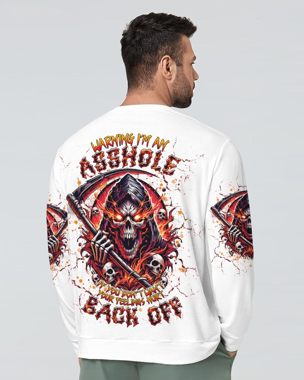 BLISSCORNERS WARNING I'M AN A SKULL REAPER ALL OVER PRINT
