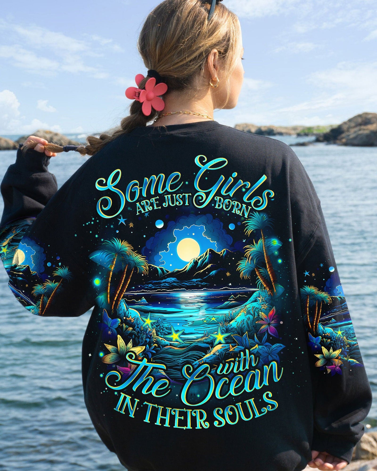 BLISSCORNERS SOME GIRLS ARE JUST BORN OCEAN ALL OVER PRINT