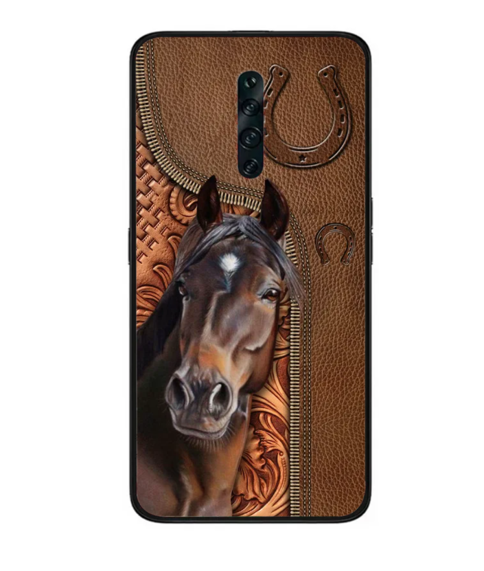 Horse Love Leather Pattern Personalized Phone case - Oppo