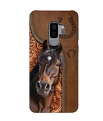 Horse Love Leather Pattern Personalized Phone Case - Samsung