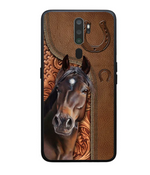 Horse Love Leather Pattern Personalized Phone case - Oppo