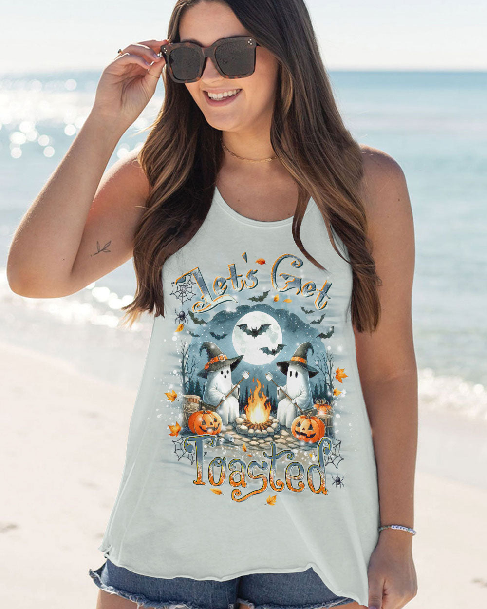 BLISSCORNERS LET'S GET TOASTED BOOS HALLOWEEN ALL OVER PRINT
