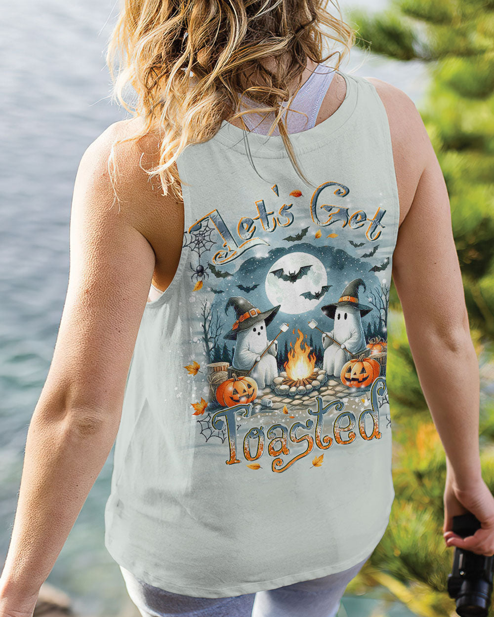 BLISSCORNERS LET'S GET TOASTED BOOS HALLOWEEN ALL OVER PRINT