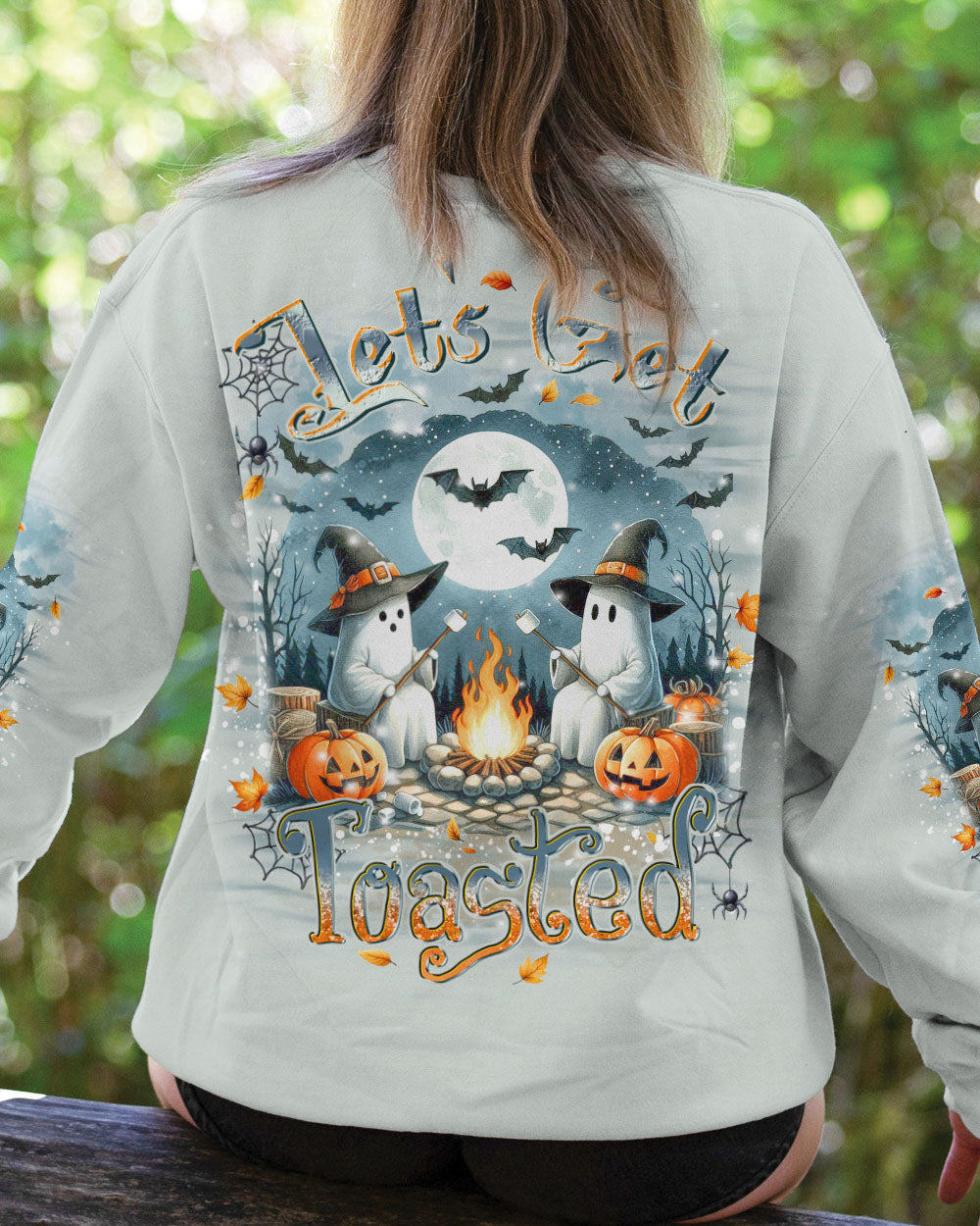BLISSCORNERS LET'S GET TOASTED BOOS HALLOWEEN ALL OVER PRINT