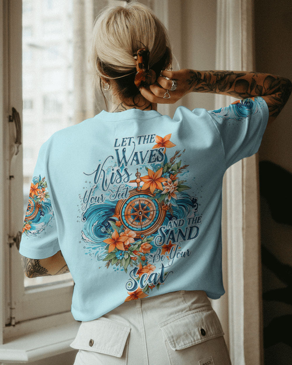 BLISSCORNERS LET THE WAVES KISS YOUR FEET ALL OVER PRINT