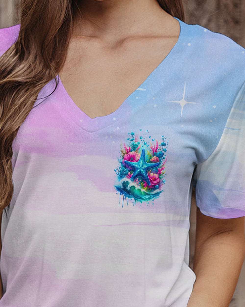 BLISSCORNERS SALTY KISSES AND STARFISH WISHES ALL OVER PRINT