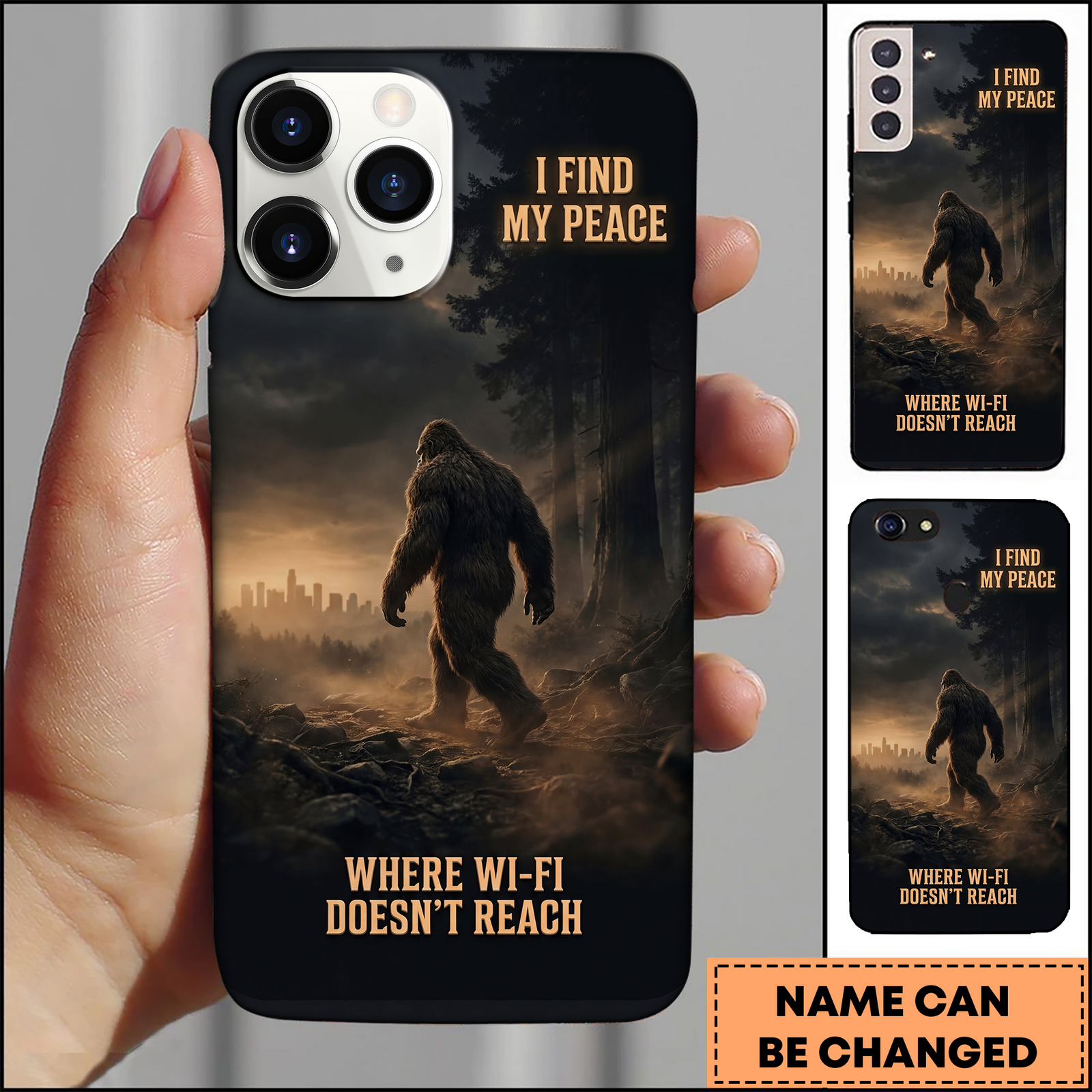 Blisscorners Bigfoot Wilderness Quote Where Wi-Fi Doesn’t Reach 3D Phonecase