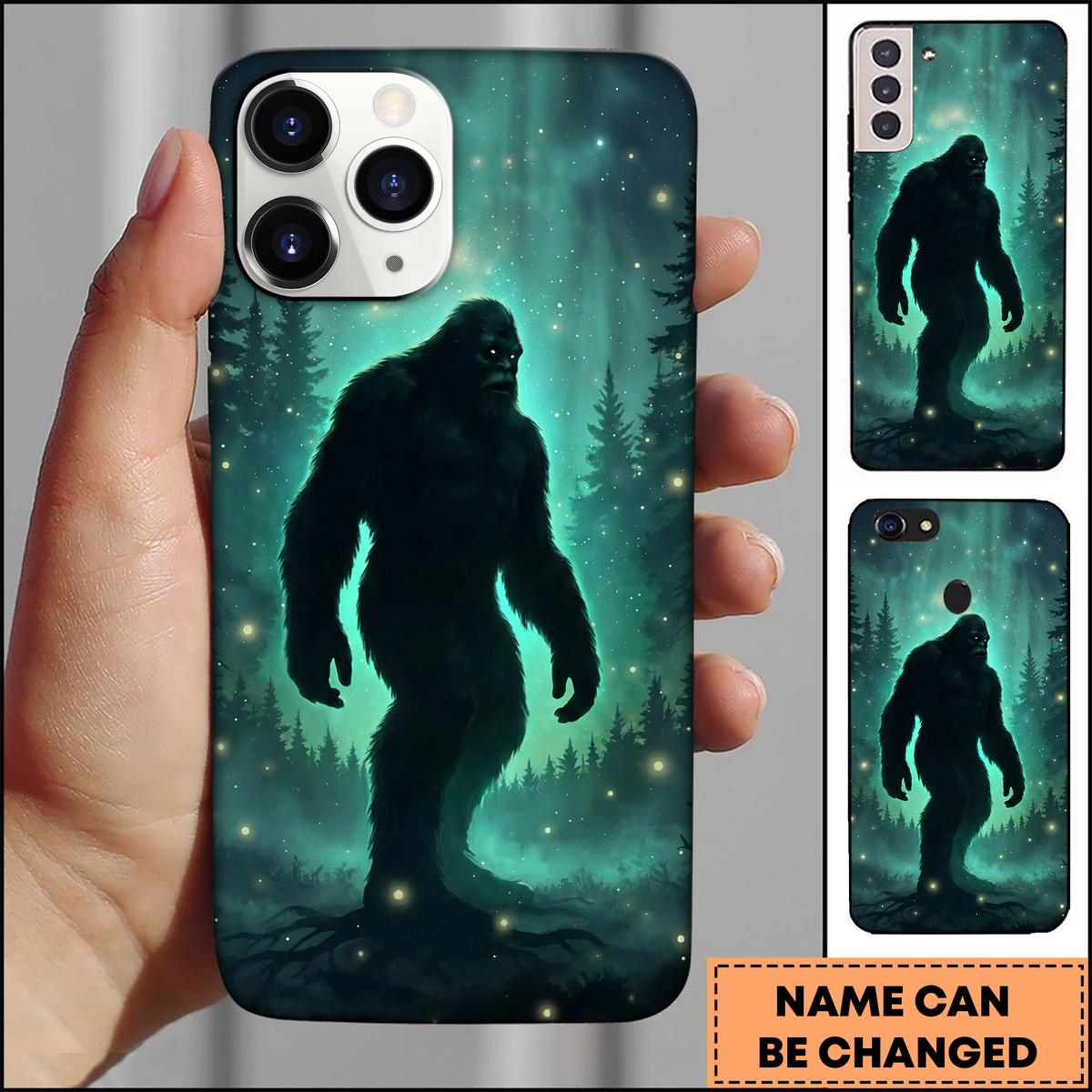 Blisscorners Bigfoot Mystical Forest Glow 3D Phonecase