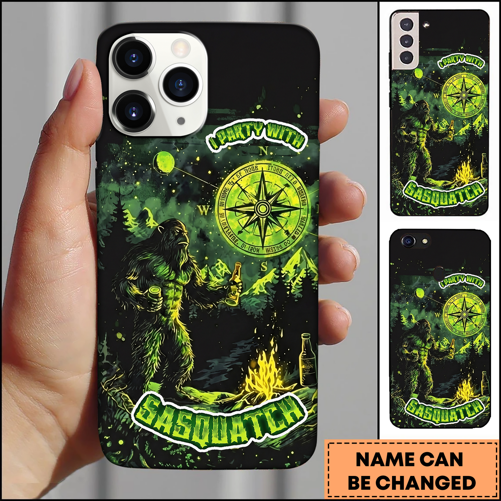 Blisscorners Bigfoot Compass Forest Explorer 3D Phonecase
