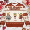 Christmas Just A Dad And His Girl - Personalized Unisex Ugly Sweater