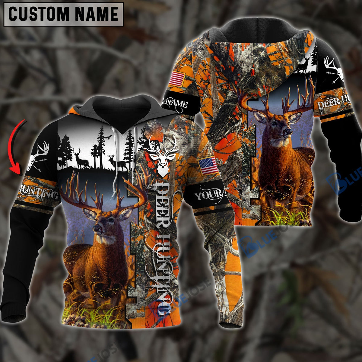 Blisscorners New Deer Hunting 3D Hoodie (3 Colors)