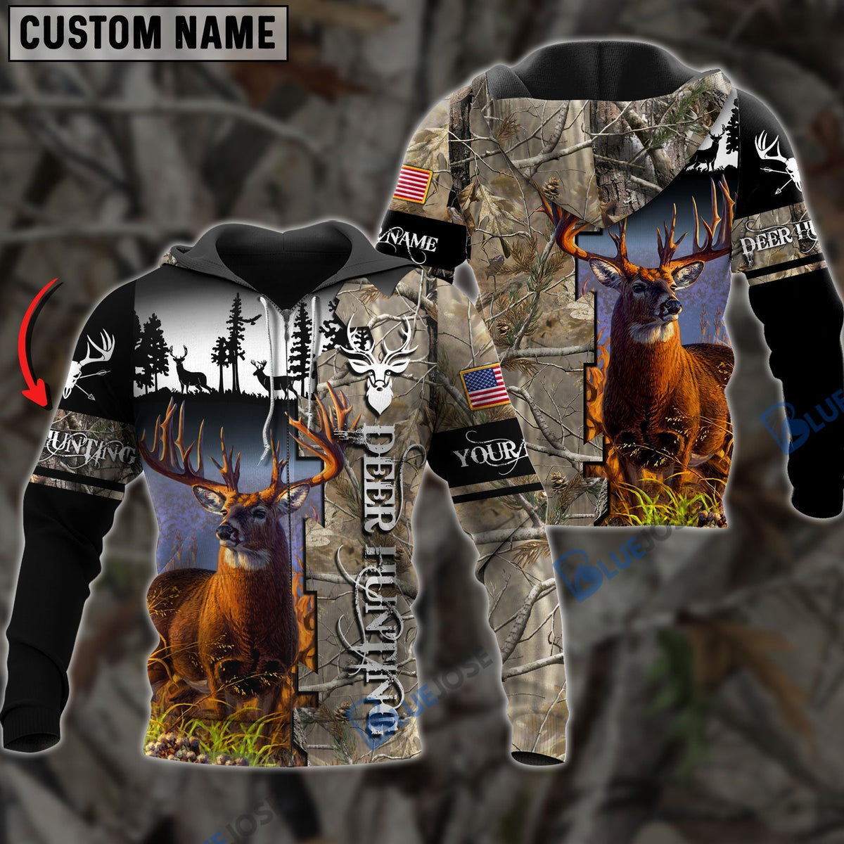 Blisscorners New Deer Hunting 3D Hoodie (3 Colors)