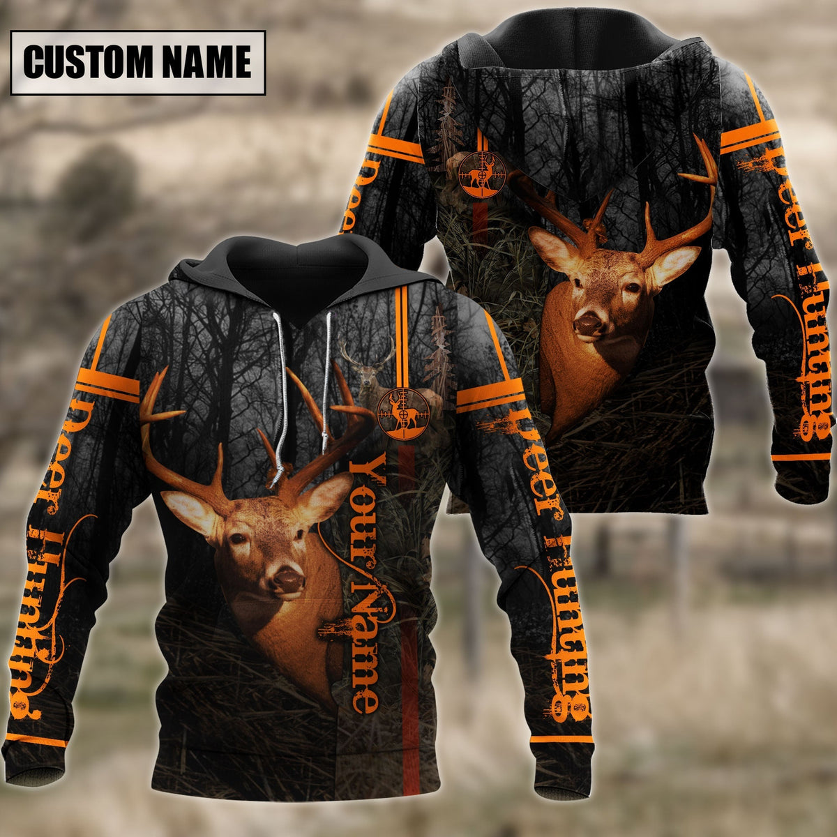 Blisscorners Personalized Name Deer Hunting 3D Shirts