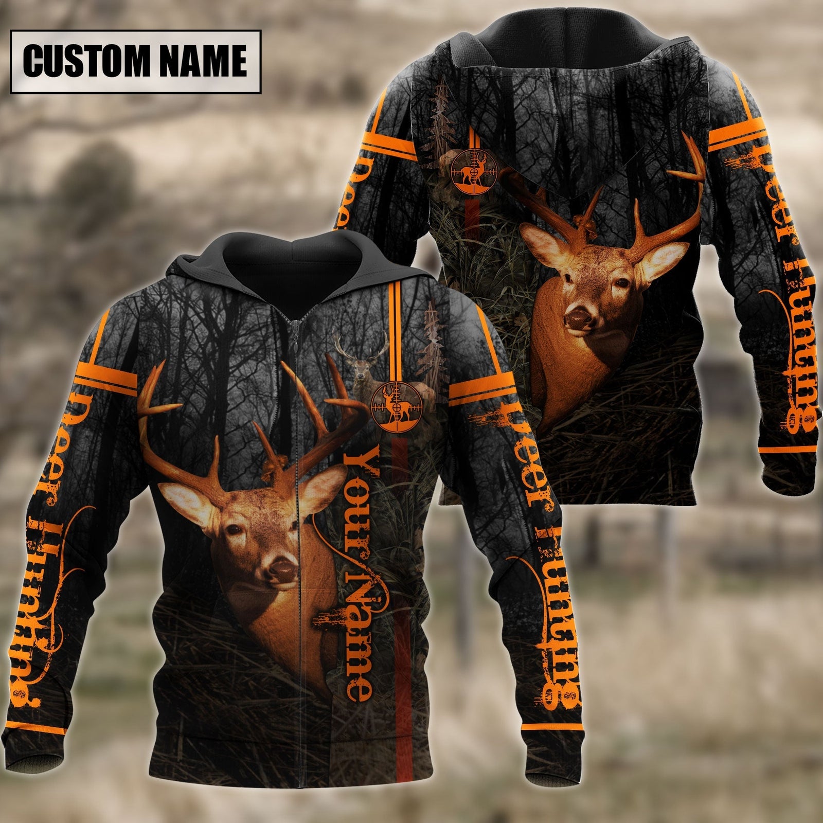 Blisscorners Personalized Name Deer Hunting 3D Shirts