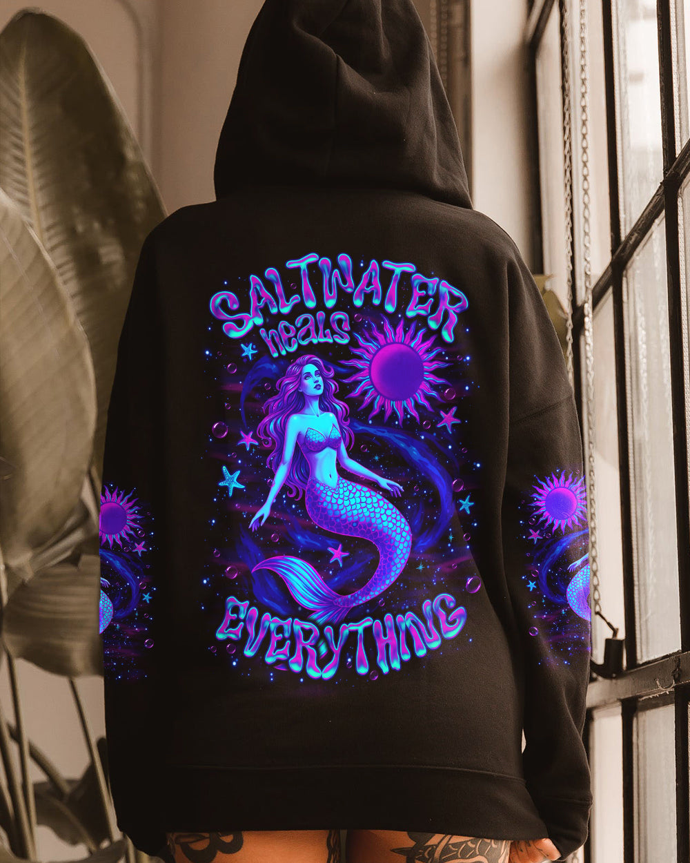 BLISSCORNERS SALTWATER HEALS EVERYTHING MERMAID ALL OVER PRINT