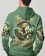 BLISSCORNERS BUCK AROUND AND FIND OUT DEER HUNTING FOXHOUND DOG ALL OVER PRINT